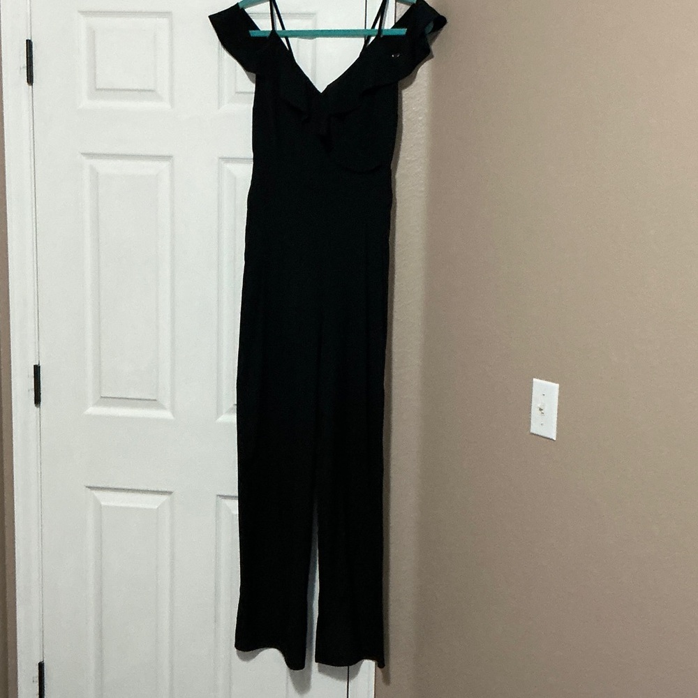 Xhilaration Black Off-Shoulder Jumpsuit